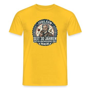 Jubiläum Humor 30 Jahre - Männer T-Shirt - Gelb - Vorne - AI Model Male 178 dark (178cm)