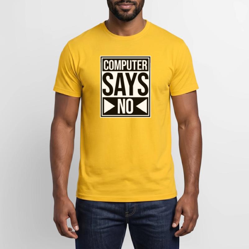 L’ordinateur dit pas de technique drôle de nerd programmeur T-shirt homme