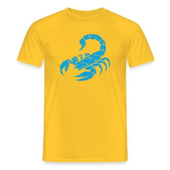 Scorpion – Pouvoir & Mystère - T-shirt homme - jaune - Devant - AI Model Male 178 dark (178cm)