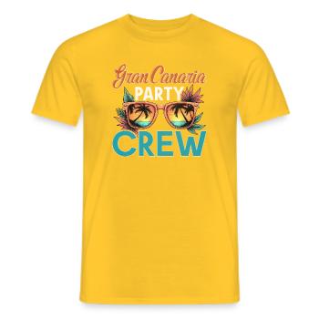 Équipage de Gran Canaria - T-shirt homme - jaune - Devant - AI Model Male 178 dark (178cm)