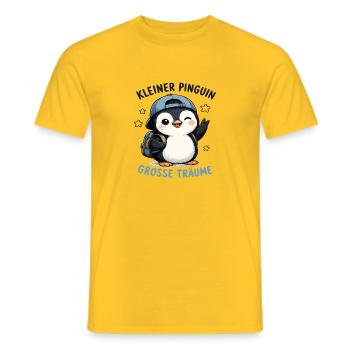 Kleiner Pinguin - Männer T-Shirt - Gelb - Vorne - AI Model Male 178 dark (178cm)