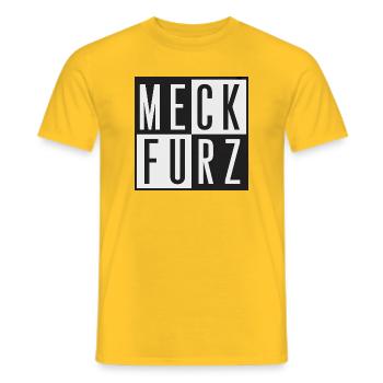 MeckFurz Typo Grid, Politik, bundeskanzler - Männer T-Shirt - Gelb - Vorne - AI Model Male 178 dark (178cm)