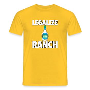 Légaliser le Ranch Bottle Tee - T-shirt homme - jaune - Devant - AI Model Male 178 dark (178cm)