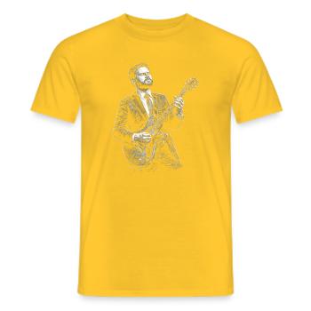 JD Vance joue de la guitare - T-shirt homme - jaune - Devant - AI Model Male 178 dark (178cm)