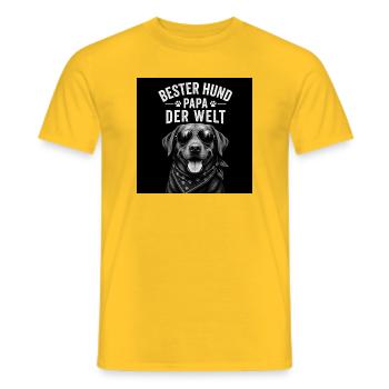 Bester Hund Papa der Welt – Lustiges Hunde Design - Männer T-Shirt - Gelb - Vorne - AI Model Male 178 dark (178cm)