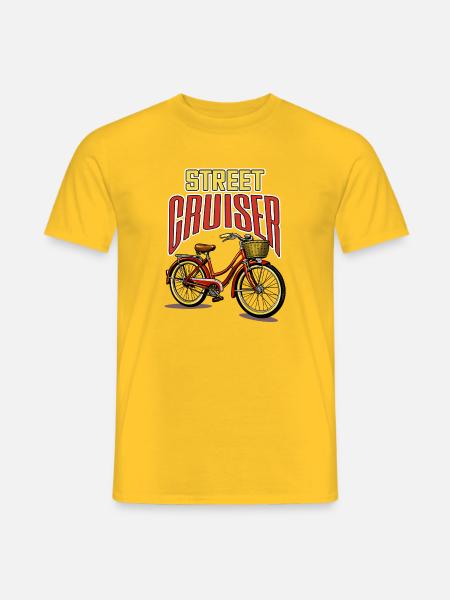 Vélo de rue Cruiser - T-shirt homme - jaune