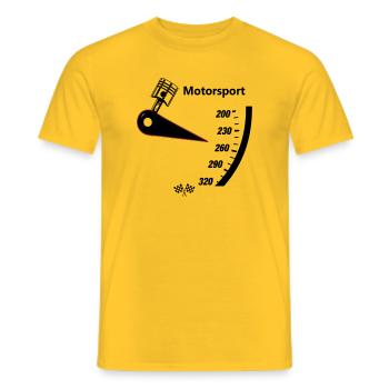 Motorsport Tacho - Männer T-Shirt - Gelb - Vorne - AI Model Male 178 dark (178cm)