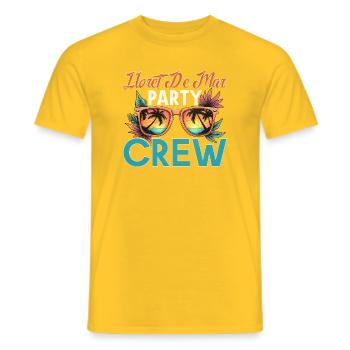Lloret De Mar Crew - Männer T-Shirt - Gelb - Vorne - AI Model Male 178 dark (178cm)