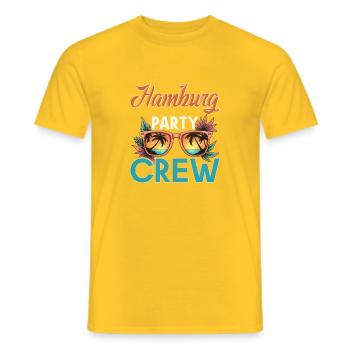Équipage de Hambourg - T-shirt homme - jaune - Devant - AI Model Male 178 dark (178cm)