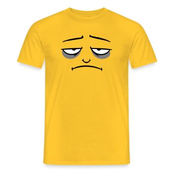 Mürrisches Trauriges Enttäuschtes Gesicht Lustig - T-shirt homme - jaune - Devant - AI Model Male 178 dark (178cm)