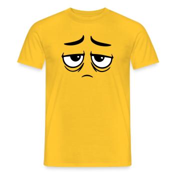 Mürrisches Trauriges Enttäuschtes Gesicht Lustig - T-shirt homme - jaune - Devant - AI Model Male 178 dark (178cm)
