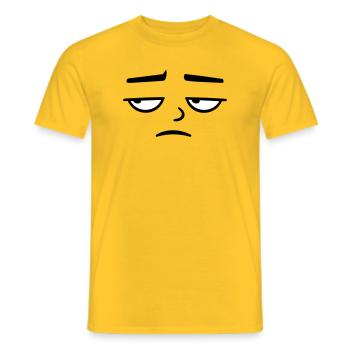 Mürrisches Trauriges Enttäuschtes Gesicht Lustig - T-shirt homme - jaune - Devant - AI Model Male 178 dark (178cm)
