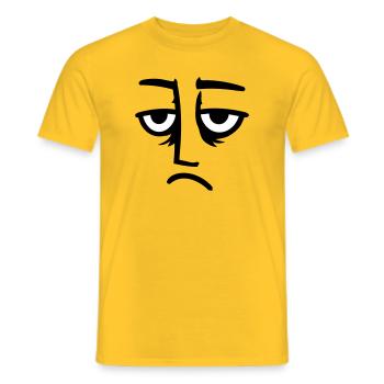 Mürrisches Trauriges Enttäuschtes Gesicht Lustig - T-shirt homme - jaune - Devant - AI Model Male 178 dark (178cm)