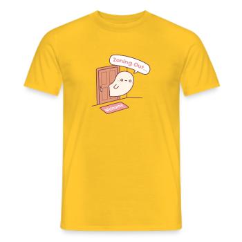 Süßer Geist, der aus der Tür verschwindet. - Männer T-Shirt - Gelb - Vorne - AI Model Male 178 dark (178cm)