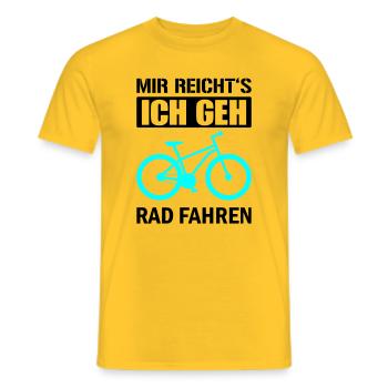 Cyanes Fahrrad Silhouette - Männer T-Shirt - Gelb - Vorne - AI Model Male 178 dark (178cm)