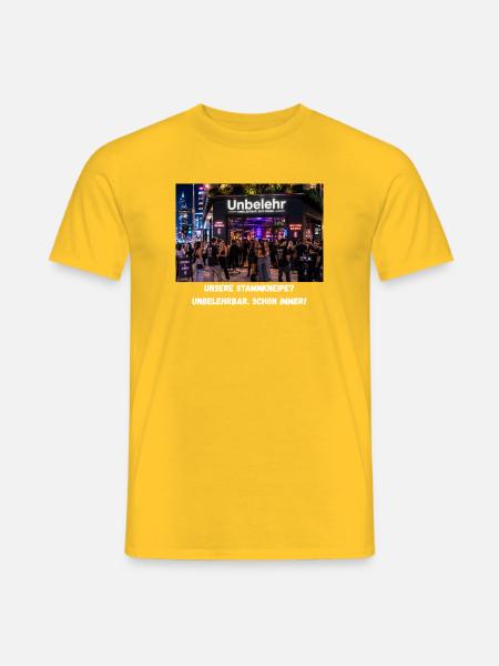 Unsere_Stammkneipe_Unbelehrbar - Männer T-Shirt - Gelb