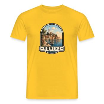 Rovinj Kroatien Altstadt Adriatisches Meer Urlaub - Männer T-Shirt - Gelb - Vorne - AI Model Male 178 dark (178cm)