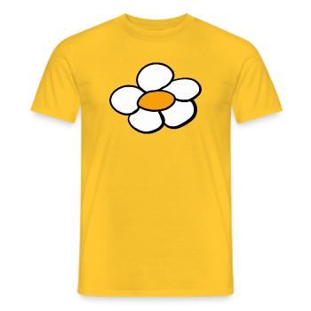 Retro Kinder Blume Blumen 60er 80er - Männer T-Shirt - Gelb - Vorne - AI Model Male 178 dark (178cm)
