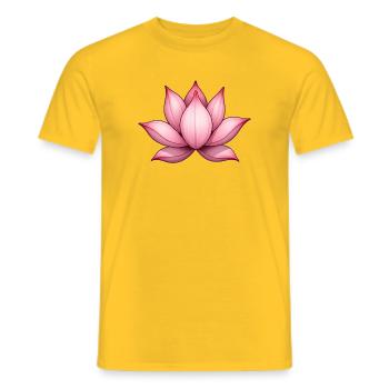 Lotusblume Seerose - Männer T-Shirt - Gelb - Vorne - AI Model Male 178 dark (178cm)