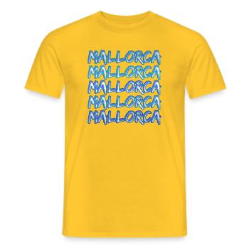 Tauchen Mallorca - Männer T-Shirt - Gelb - Vorne - AI Model Male 178 dark (178cm)