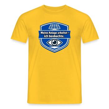 Énergie solaire, énergies renouvelables - T-shirt homme - jaune - Devant - AI Model Male 178 dark (178cm)