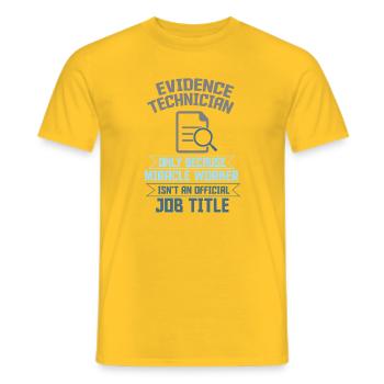 Scientifique médico-légal Criminologie - T-shirt homme - jaune - Devant - AI Model Male 178 dark (178cm)