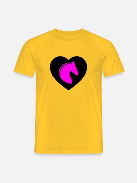 Chevaux - T-shirt homme - jaune