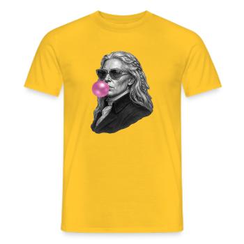 Boudicca/Boudica Chewing Gum - Men's T-Shirt - yellow - Front - AI Model Male 178 dark (178cm)