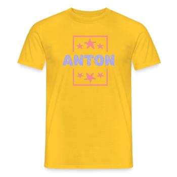 Anton - T-shirt homme - jaune - Devant - AI Model Male 178 dark (178cm)