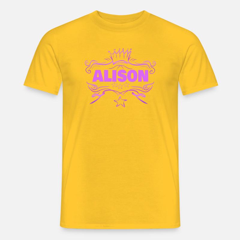 Frau Alison - Männer T-Shirt - Gelb