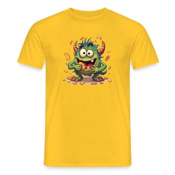 Mint Sample Snacking - Men's T-Shirt - yellow - Front - AI Model Male 178 dark (178cm)