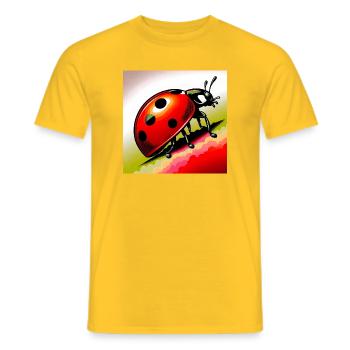 ladybird - Men's T-Shirt - yellow - Front - AI Model Male 178 dark (178cm)