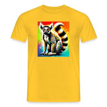 Lémurien - T-shirt homme - jaune - Devant - AI Model Male 178 dark (178cm)