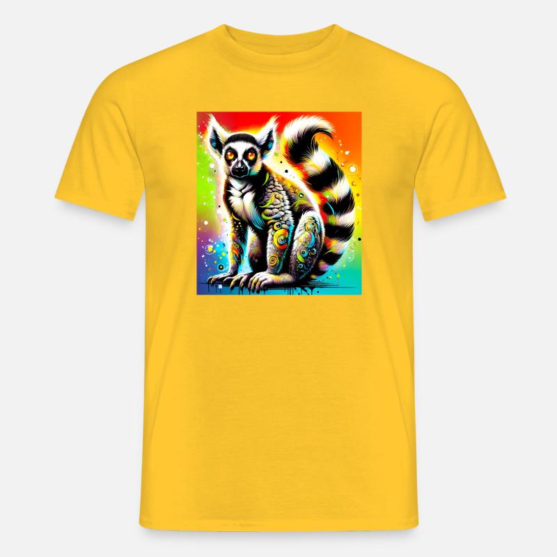 Lemur - Männer T-Shirt - Gelb