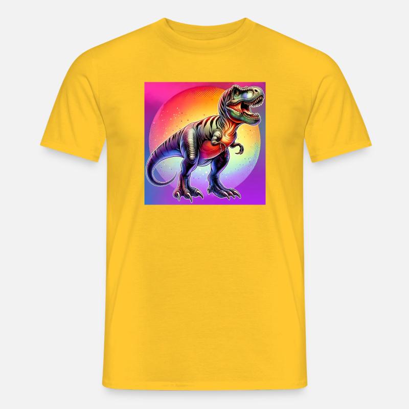 dinosaur - Men's T-Shirt - yellow