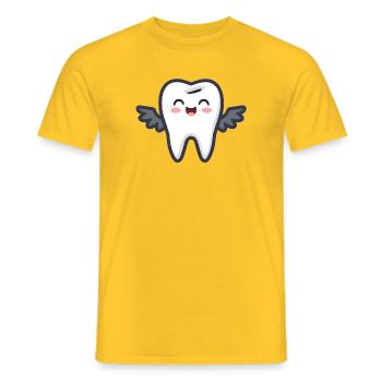 tooth - Men's T-Shirt - yellow - Front - AI Model Male 178 dark (178cm)