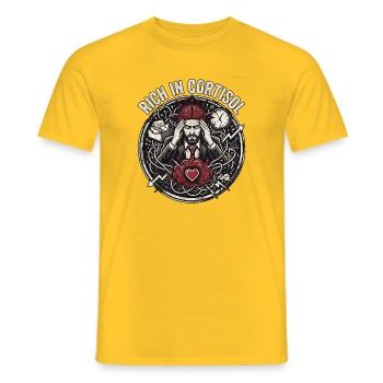 Cortisol Action - Männer T-Shirt - Gelb - Vorne - AI Model Male 178 dark (178cm)