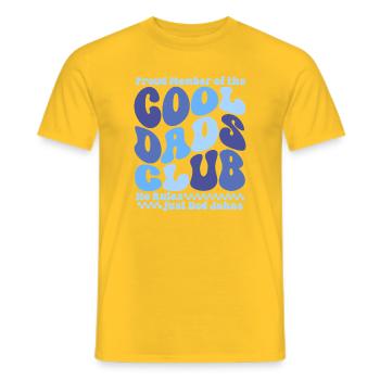 Cool Dads Club - Papa Vatertag Geschenk - Männer T-Shirt - Gelb - Vorne - AI Model Male 178 dark (178cm)
