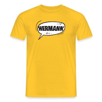 Prénom Hermann - T-shirt homme - jaune - Devant - AI Model Male 178 dark (178cm)