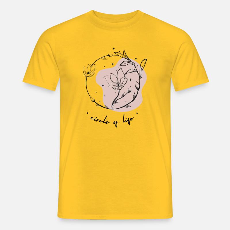 Lebenszyklen - Männer T-Shirt - Gelb