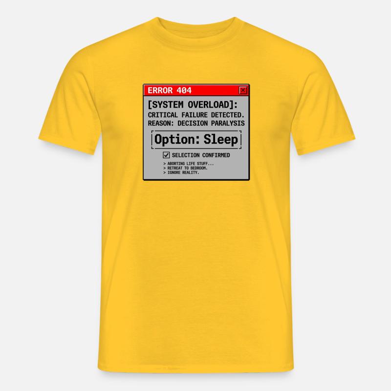 System Error Need Sleep - Men’s T-shirt - yellow