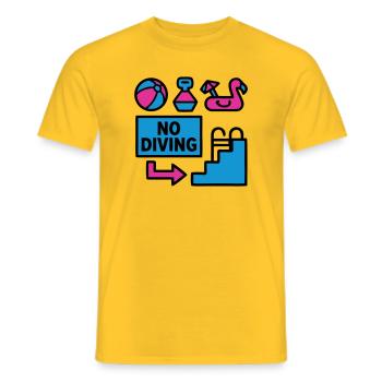 Pool Party Set Sommer 90er - Männer T-Shirt - Gelb - Vorne - AI Model Male 178 dark (178cm)