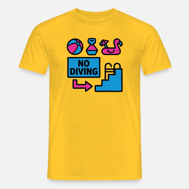 Pool Party Set Sommer 90er - Männer T-Shirt - Gelb