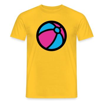 Water Polo Beach Summer Icon - Men's T-Shirt - yellow - Front - AI Model Male 178 dark (178cm)