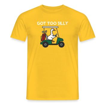 Trop bête, Oie de golf - T-shirt homme - jaune - Devant - AI Model Male 178 dark (178cm)