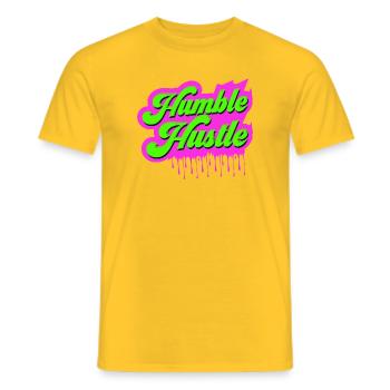 Bescheidener Hustle Unternehmer Geschäftsmann Businesswo - Männer T-Shirt - Gelb - Vorne - AI Model Male 178 dark (178cm)