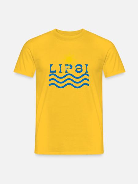 Lipsi Sun waves  - Men's T-Shirt - yellow