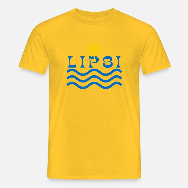 Lipsi Sun waves  - Men’s T-shirt - yellow