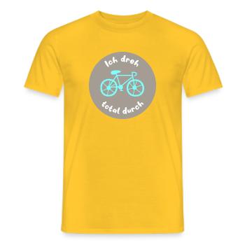 Fahrrad Rennrad Durchdrehen Ausrasten cool Kreis - Männer T-Shirt - Gelb - Vorne - AI Model Male 178 dark (178cm)