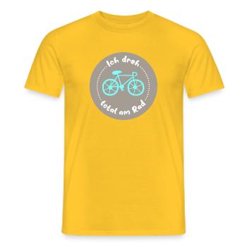 Fahrrad Kreis Rad drehen radeln Rennrad cool Quote - Männer T-Shirt - Gelb - Vorne - AI Model Male 178 dark (178cm)